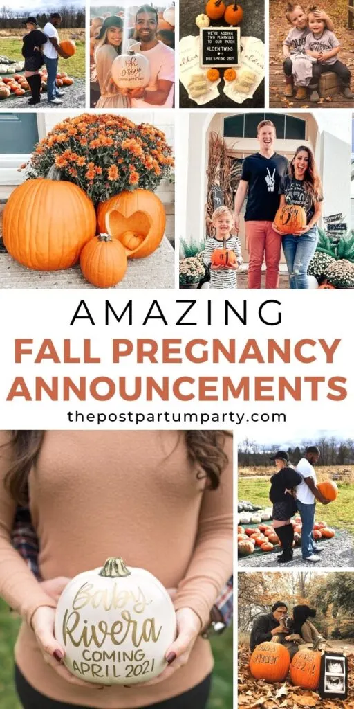 Fall pregnancy announcement pin image
