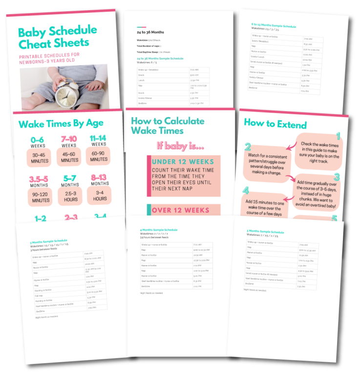 Sample Baby Sleep Schedules for Baby's First Year