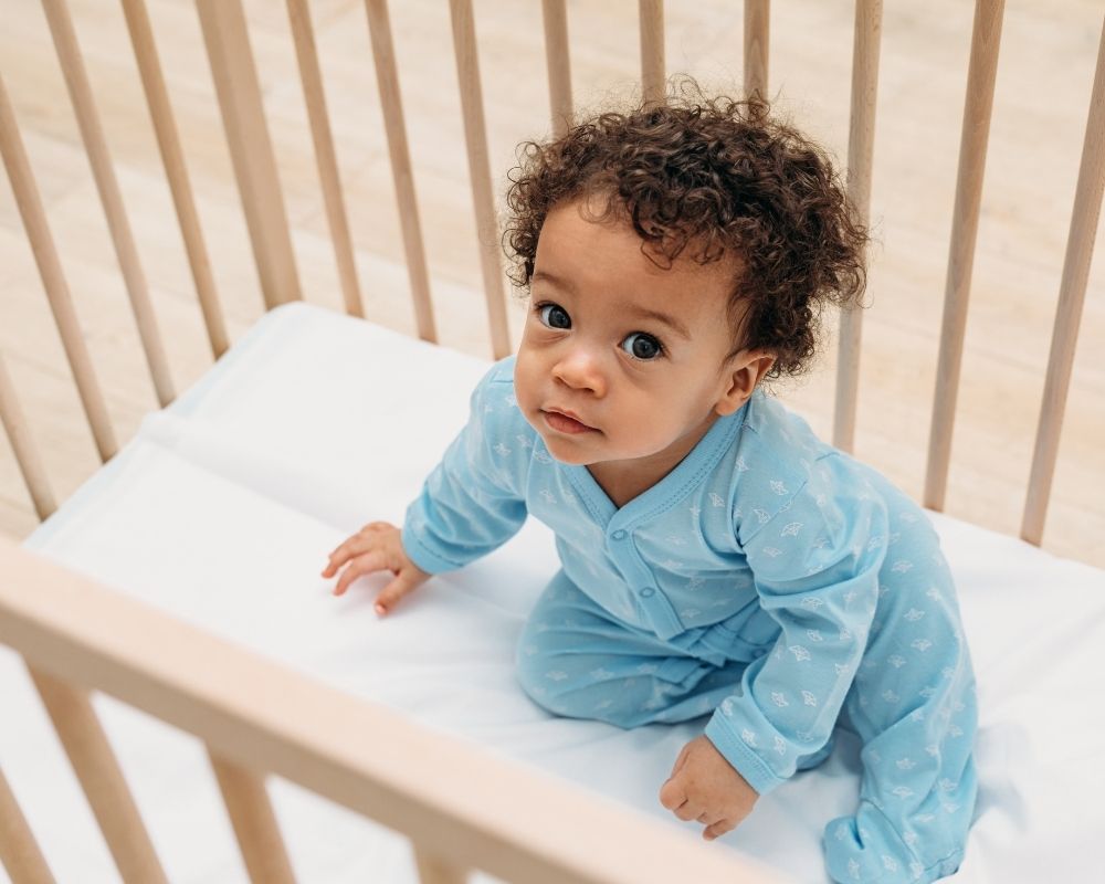 baby awake in crib after 30 minute nap
