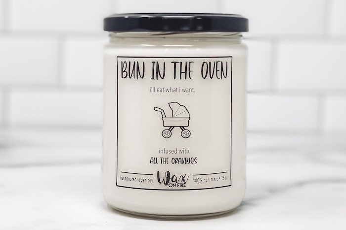 bun in the oven candle