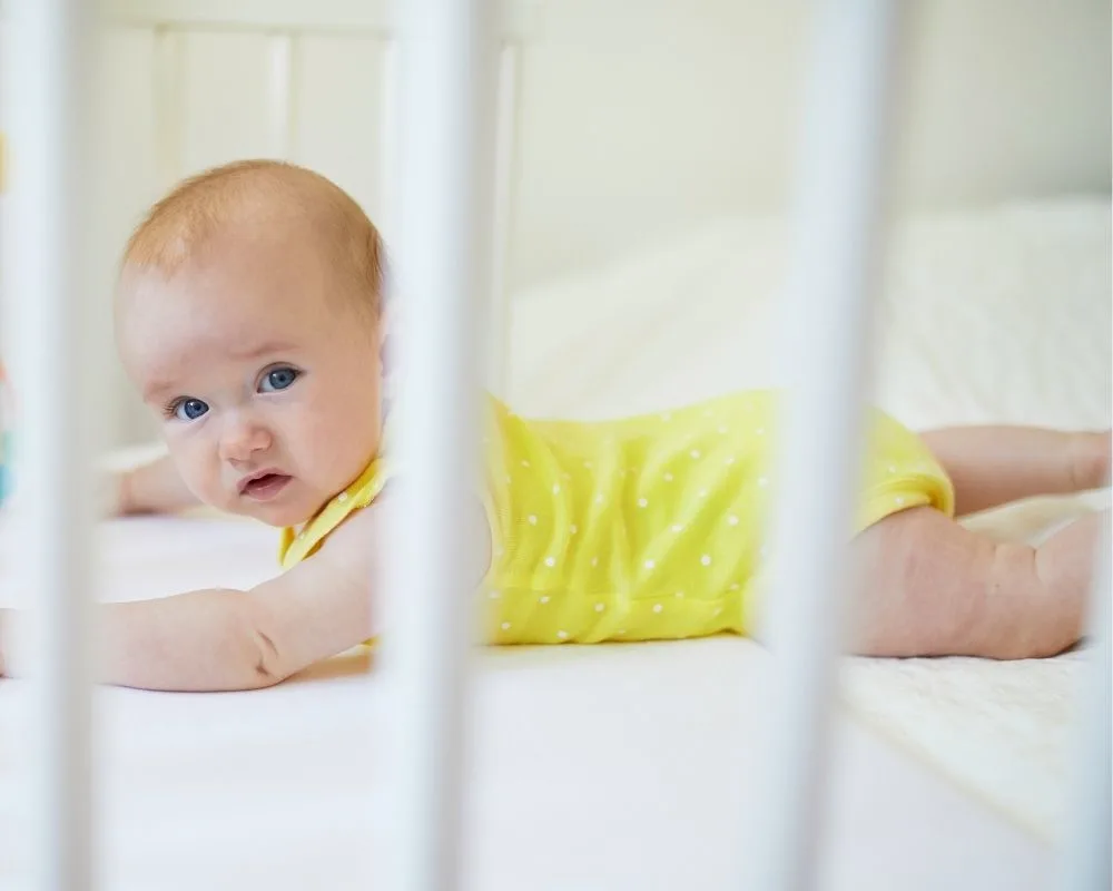 baby awake in crib