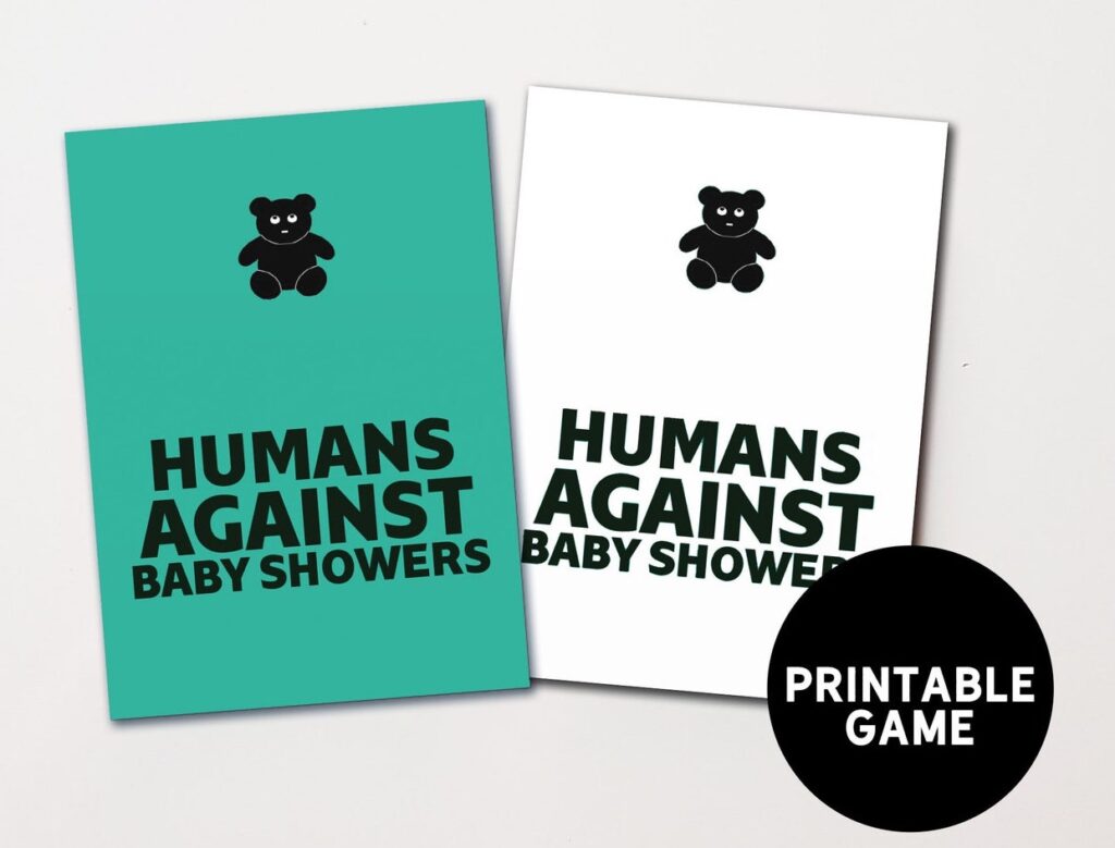 humans against baby showers printable game
