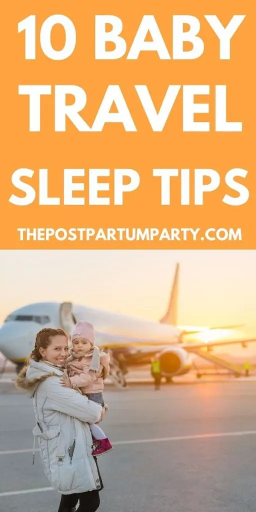 baby travel sleep tips pin image