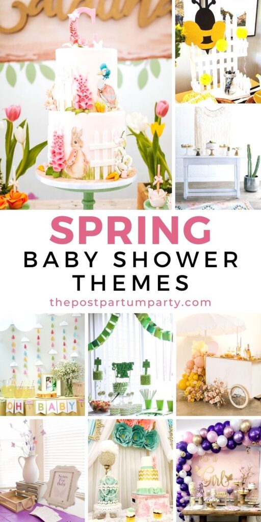 spring baby shower games pin image