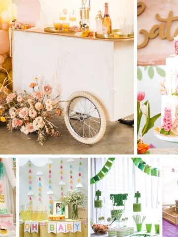 spring baby shower collage