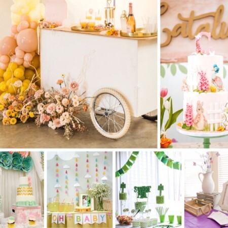 spring baby shower collage