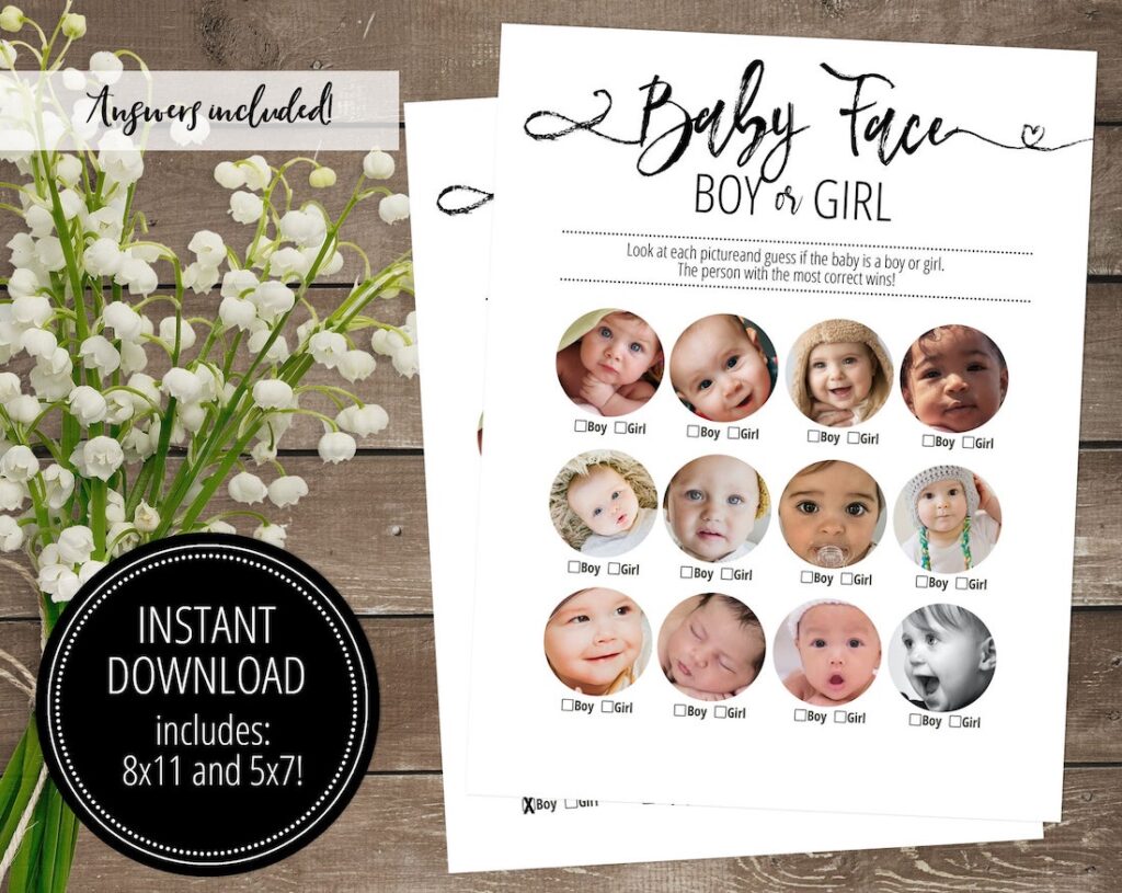 boy or girl baby shower game