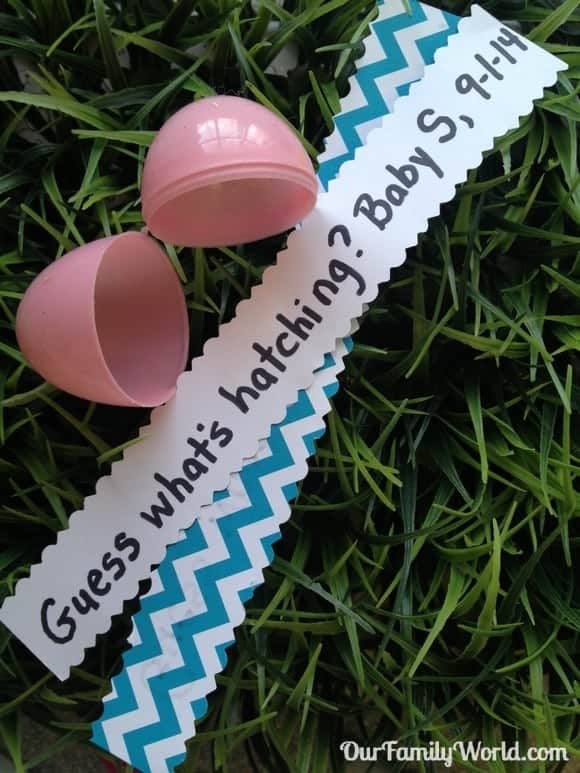 easter egg pregnancy announcement