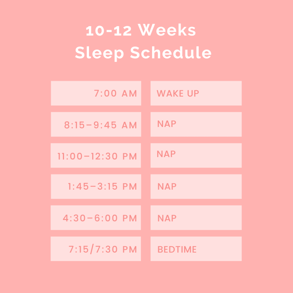 newborn sleep schedule for 10-12 weeks old