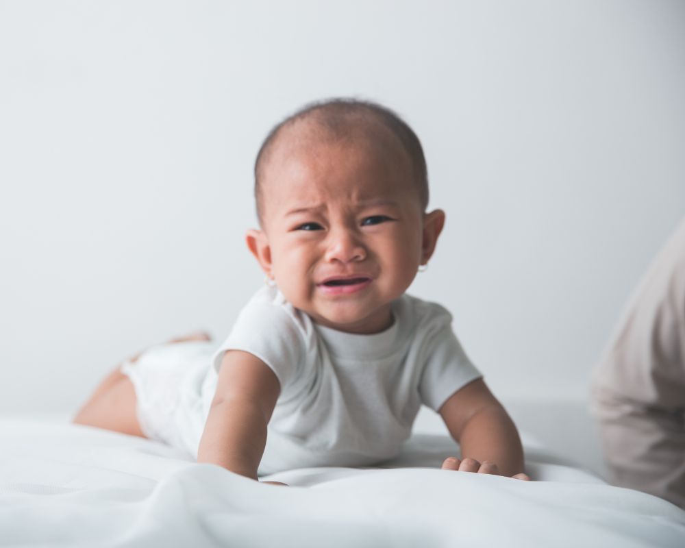 upset baby during 9 month sleep regression