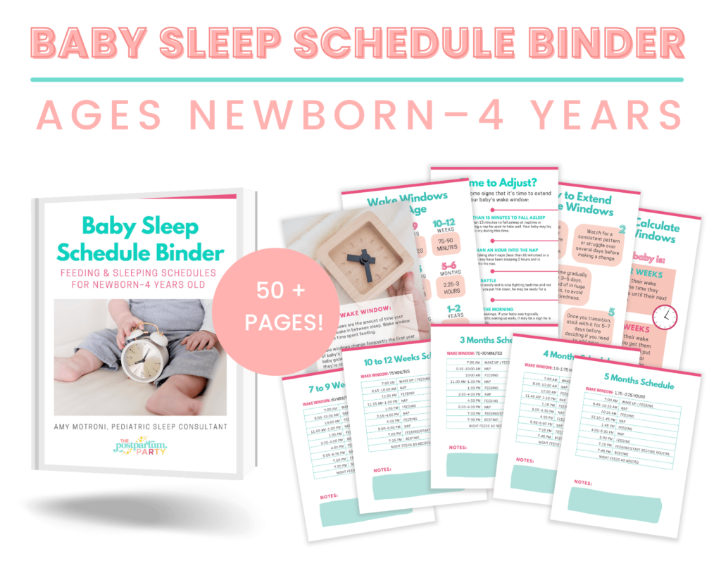 Baby sleep schedule binder mockup image