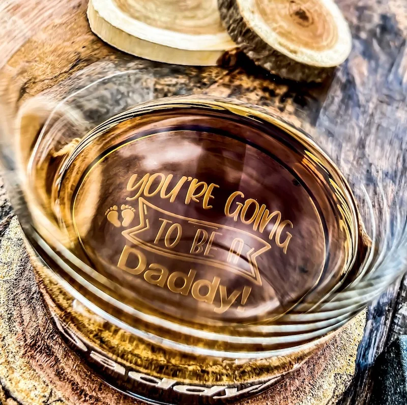 secret message whiskey glass to tell husband you're pregnant