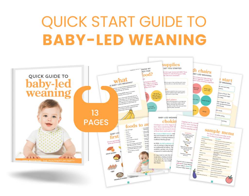 quick start guide to baby led weaning mockup