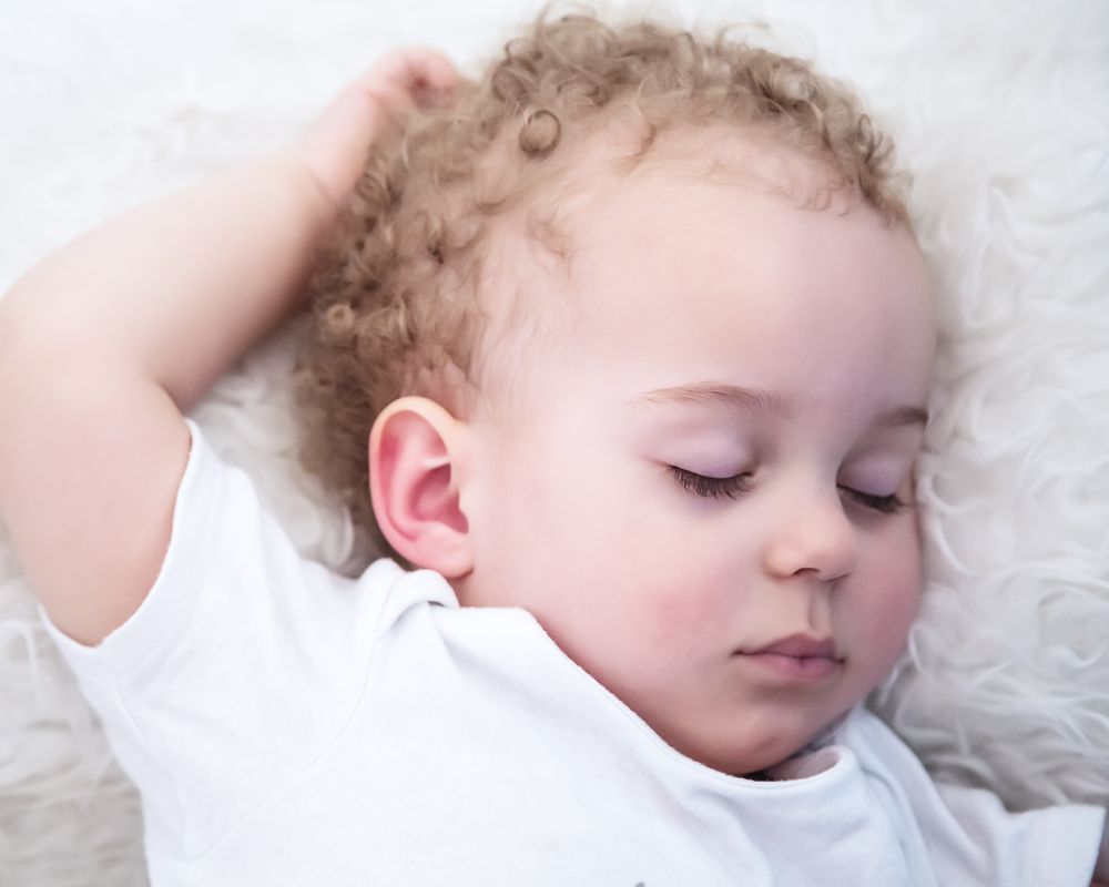 image of sleeping 11 month old