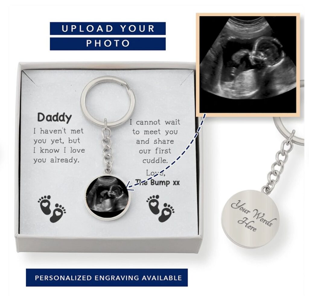 sonogram keychain to tell your husband you're pregnant