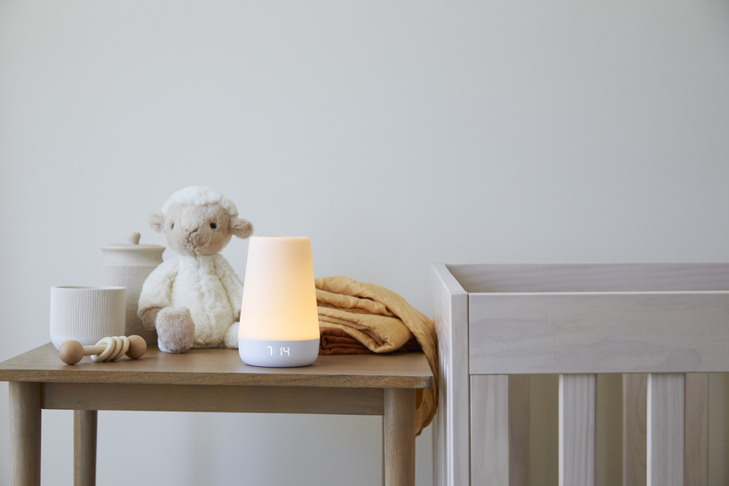 Hatch Rest okay to wake clock on next to crib