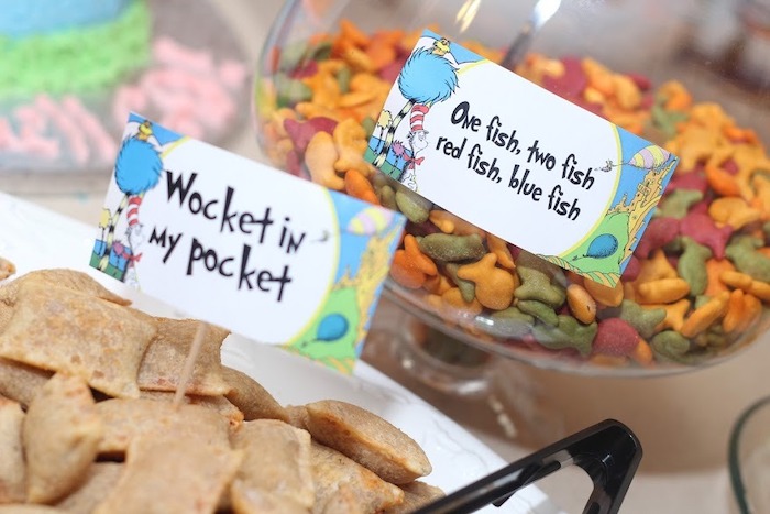Dr. Seuss themed baby shower food