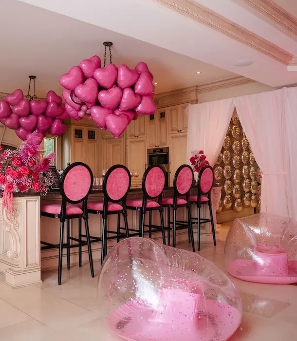 Barbie baby shower decor for a baby girl