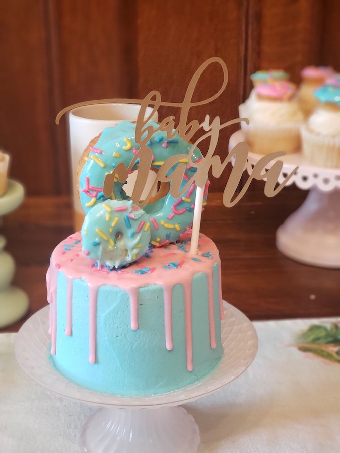 donut baby shower cake