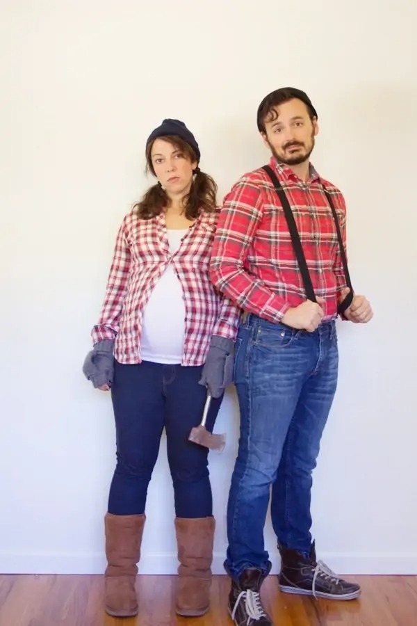 Lumberjack couples Halloween costume