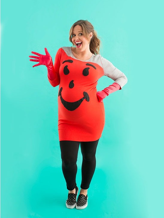 Kool Aid Man Halloween maternity costume