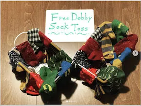 Harry Potter Dobby sock toss baby shower game
