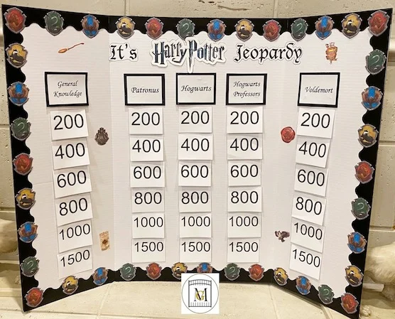 Harry Potter Jeopardy baby shower game