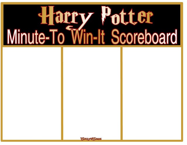 Harry Potter minute to win it baby shower game