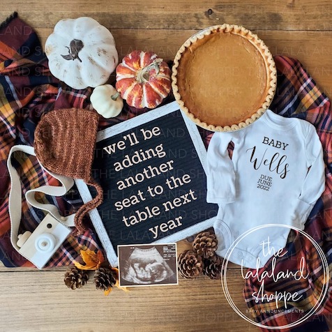 Thanksgiving pregnancy announcement digital file