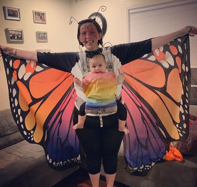 butterfly babywearing Halloween costume