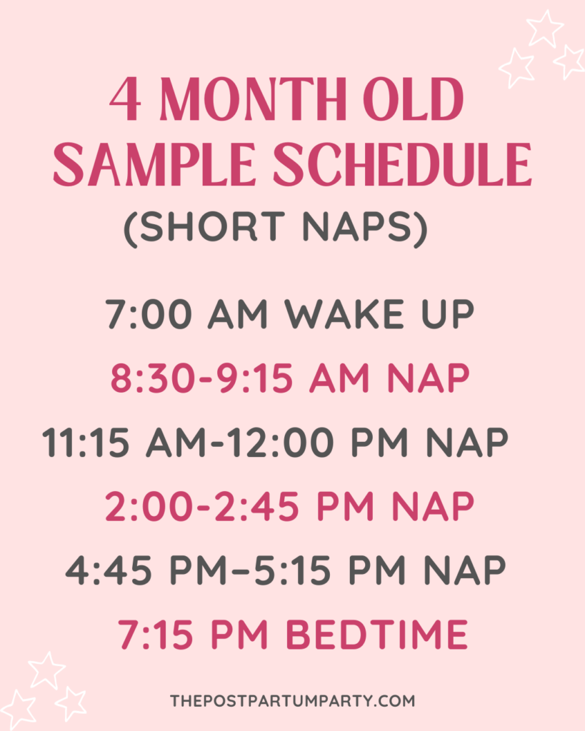 4 Month Old Sleep Schedule (Naps, Feeds & Bedtime) - The Postpartum Party