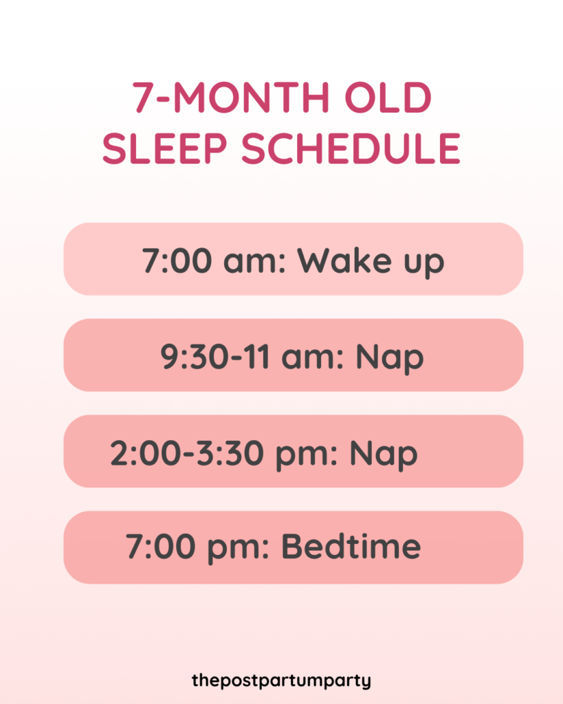 7 month old sleep schedule graphic