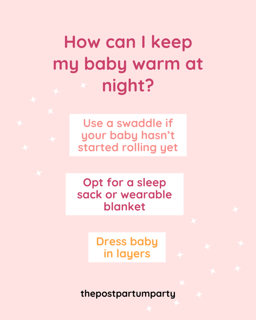 How to keep baby warm graphic