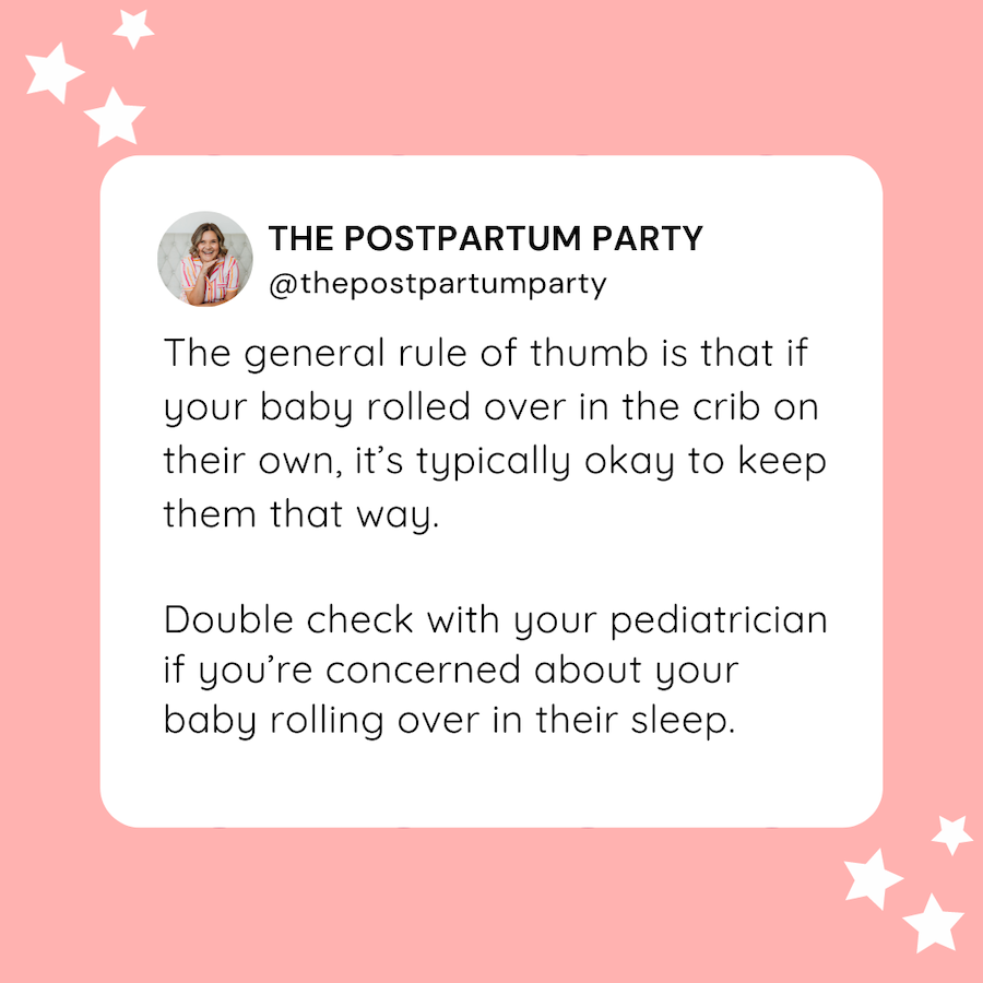 baby rolling over in sleep graphic
