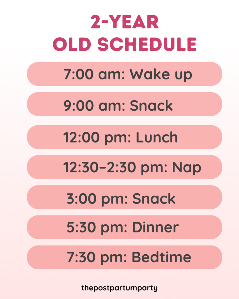 2 year old sleep schedule with naps