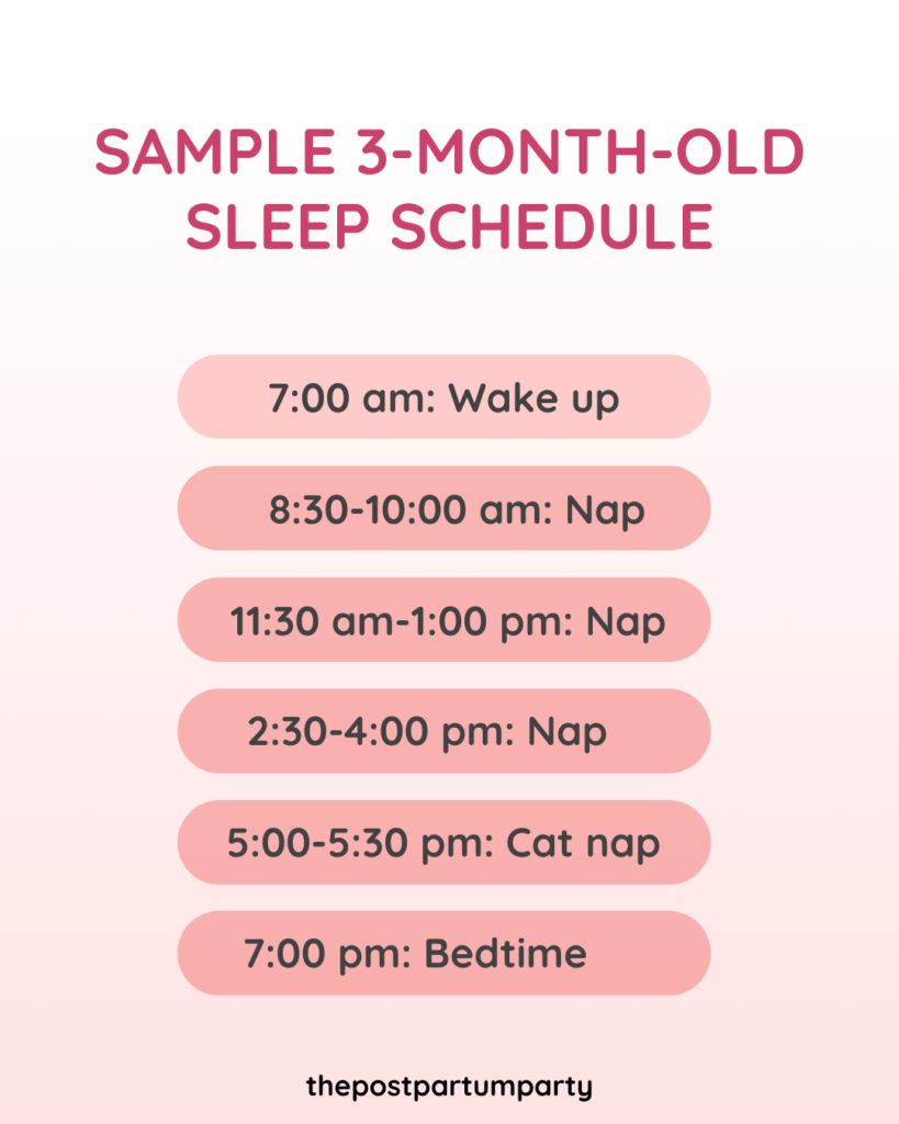 3 Month Old Sleep Schedule (Feeds, Naps & Bedtime) - The Postpartum Party