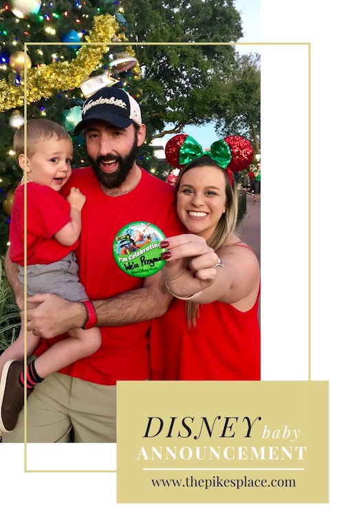 Disney baby announcement at Christmas time