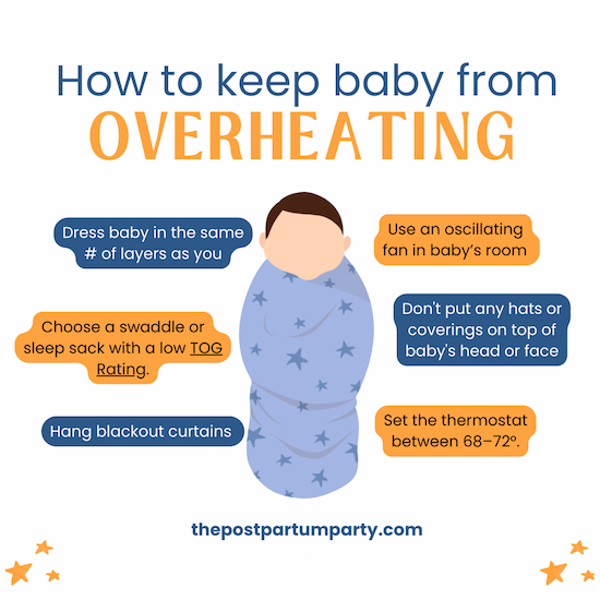 how to keep baby from overheating graphic