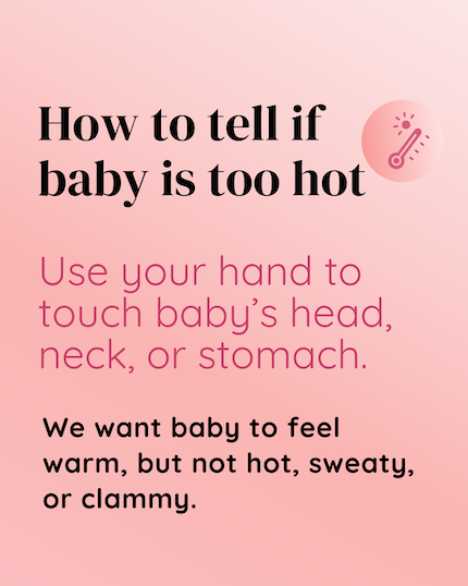 how to tell if baby is too hot graphic