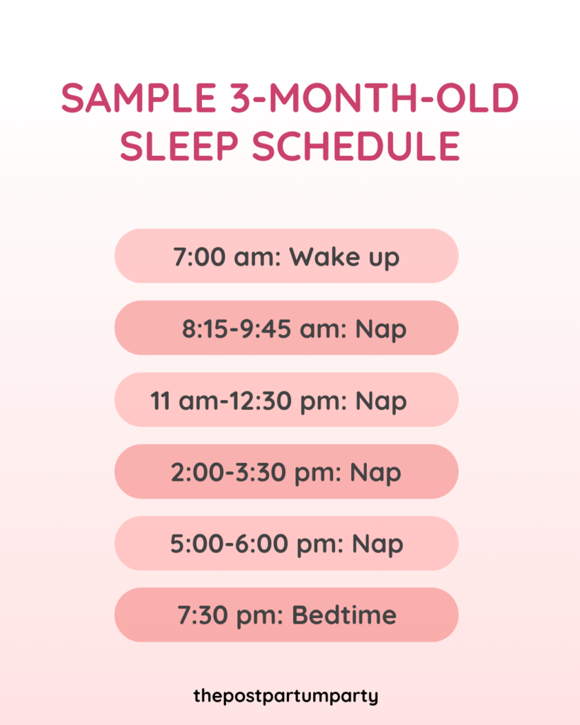 newborn sleep schedule for 3 month old