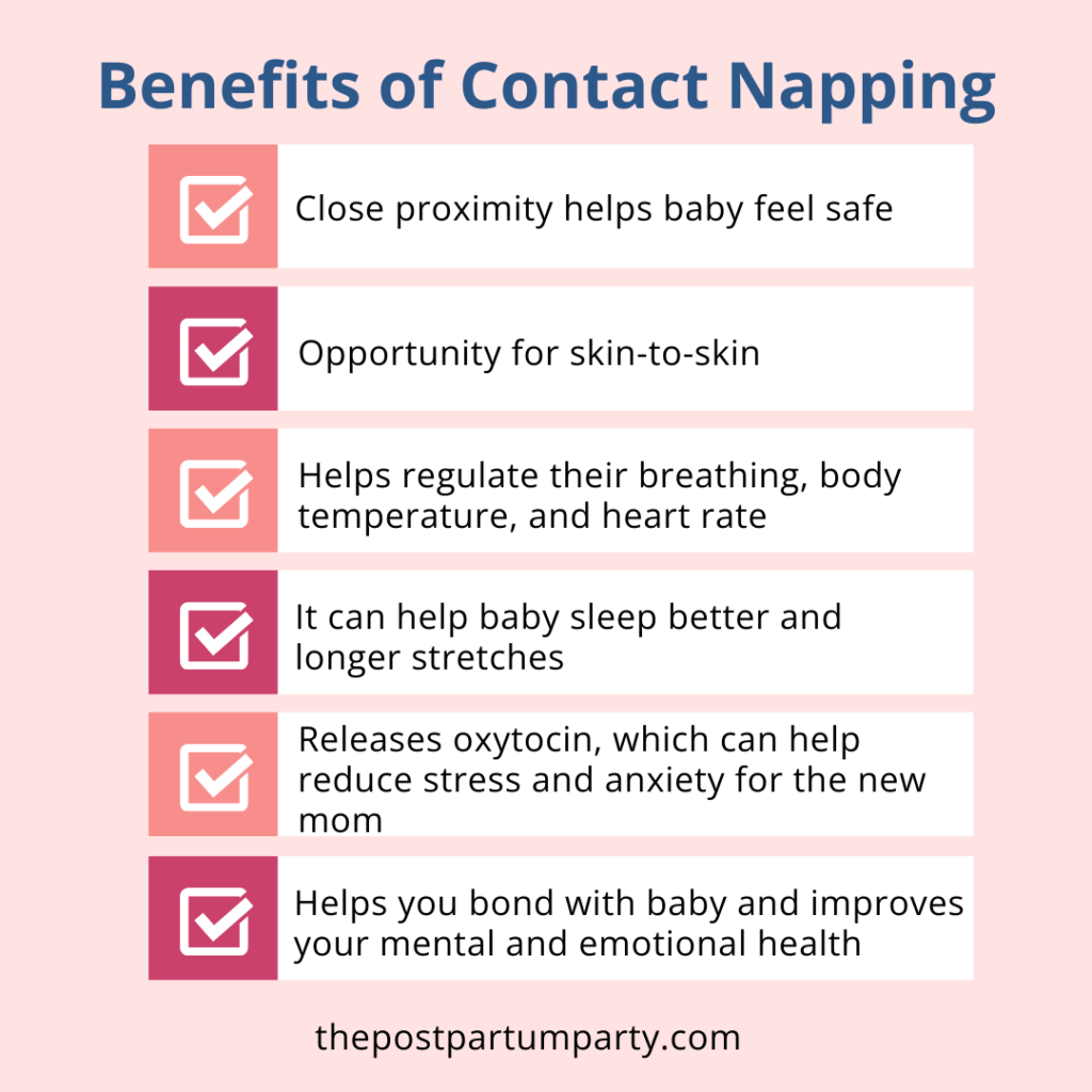 benefits of contact naps for babies graphic