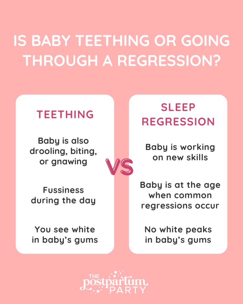 teething sleep regression graphic