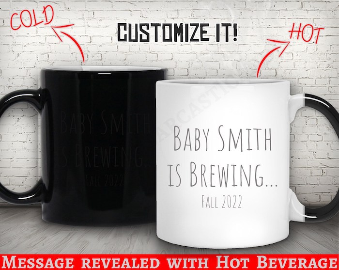 color changing mug to tell husband you're pregnant