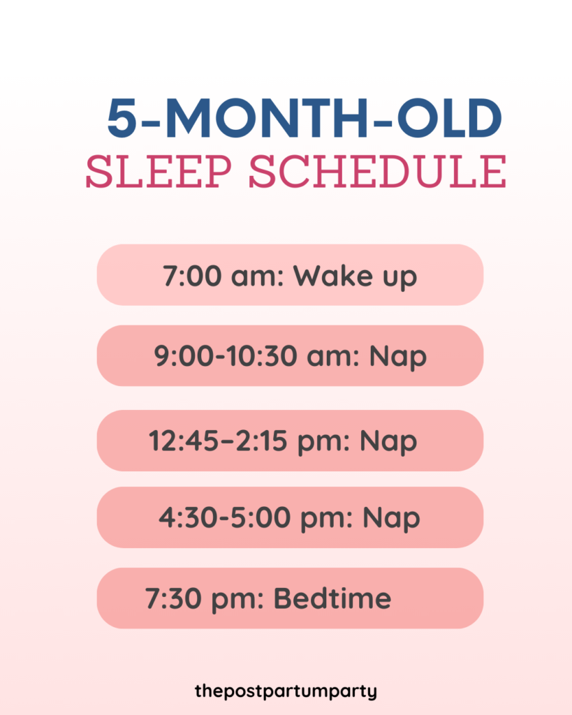 5-Month-Old Sleep Schedule (For Better Nights) - The Postpartum Party