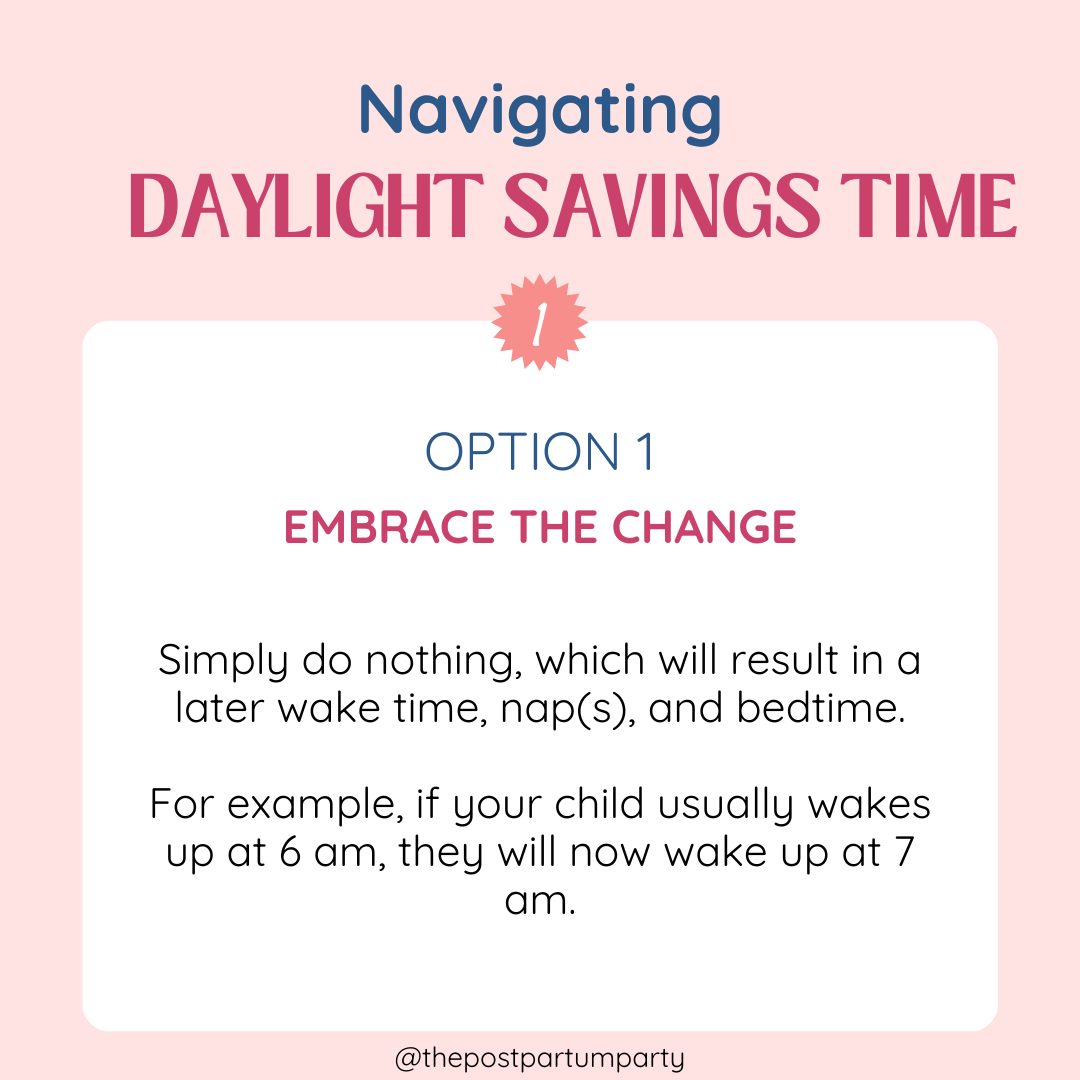 Daylight savings baby sleep graphic