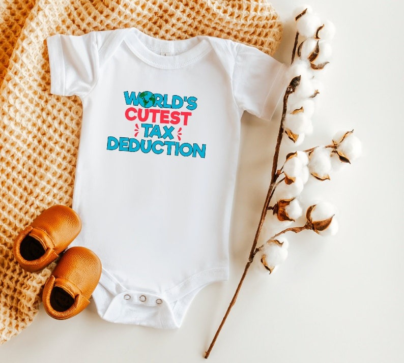 funny pregnancy announcement baby onesie - tax deduction